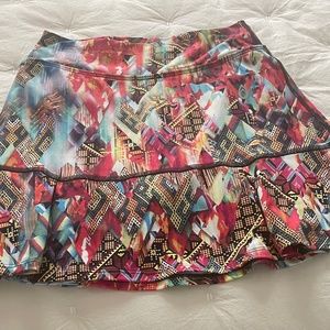 Dona Jo Jojo 14.5" Tennis Skirt/Skort Tribal Print Size 1